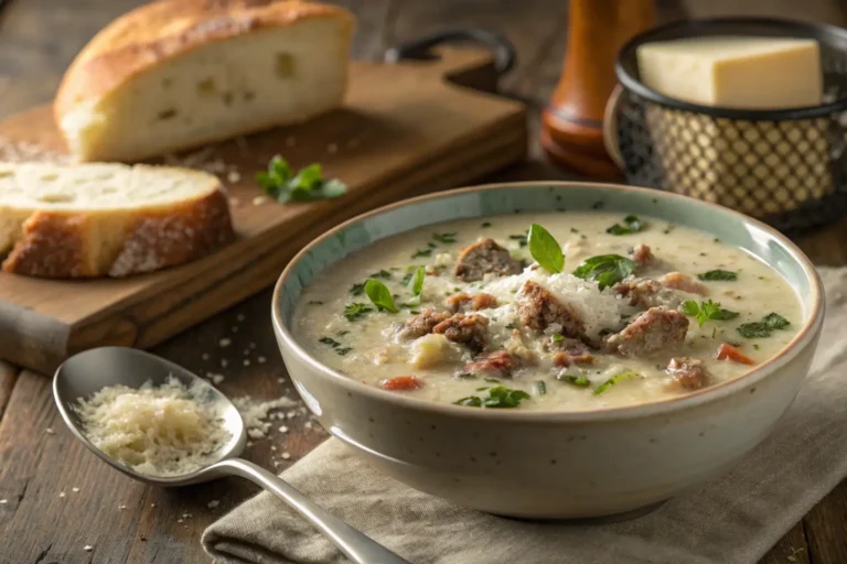 Creamy Parmesan Italian Sausage Soup