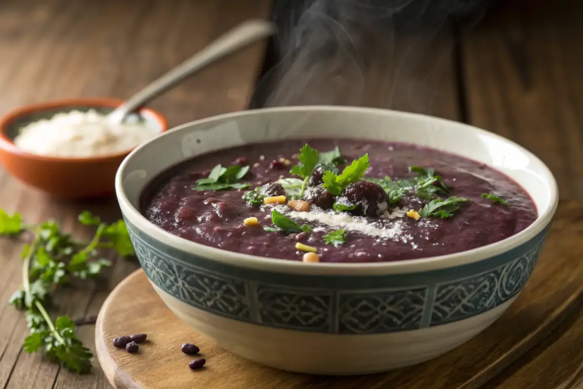 Purple Black Bean Soup Recipe