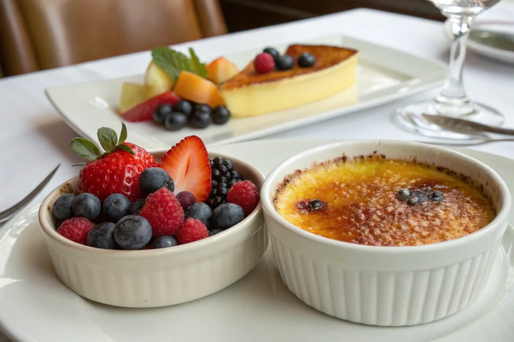 What's the difference between crème brûlée and custard