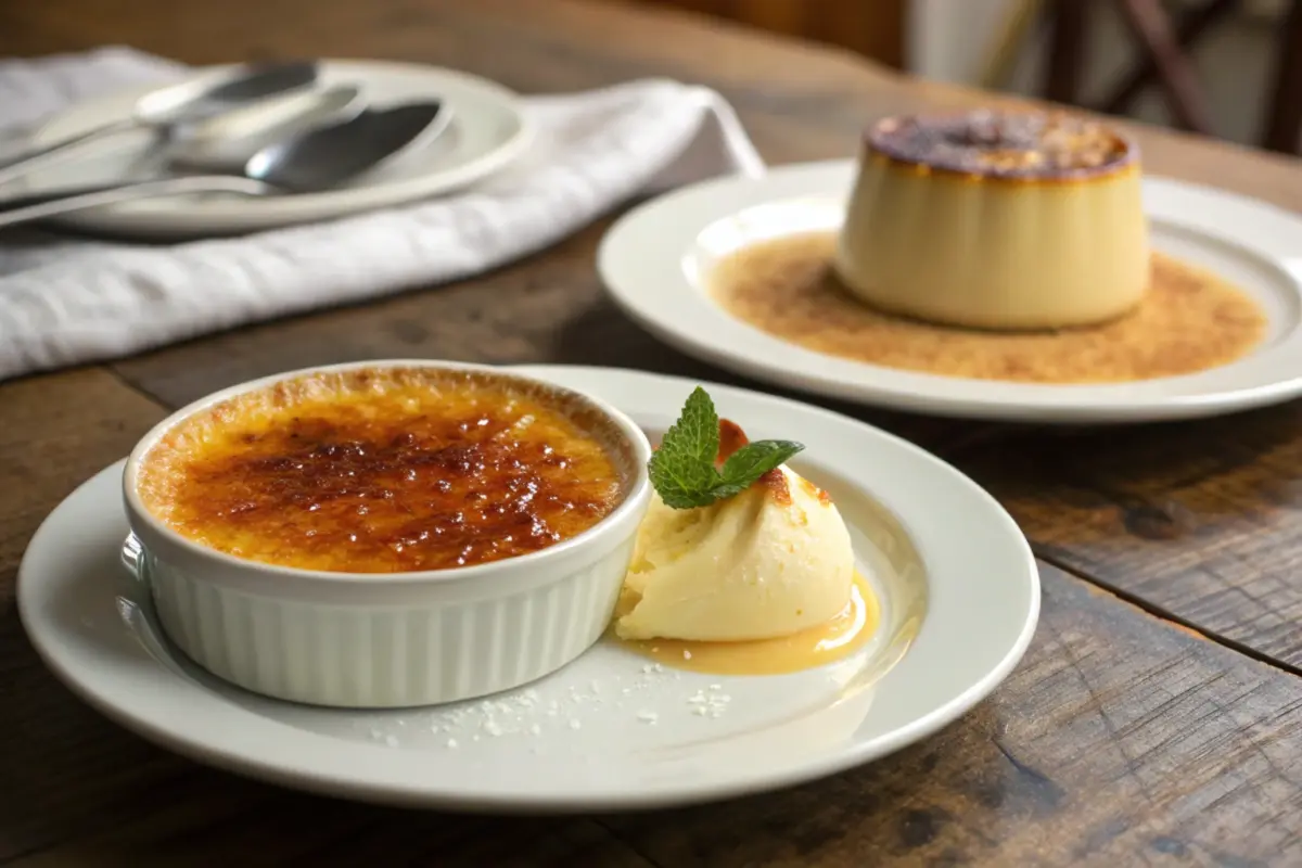 What's the difference between crème brûlée and custard