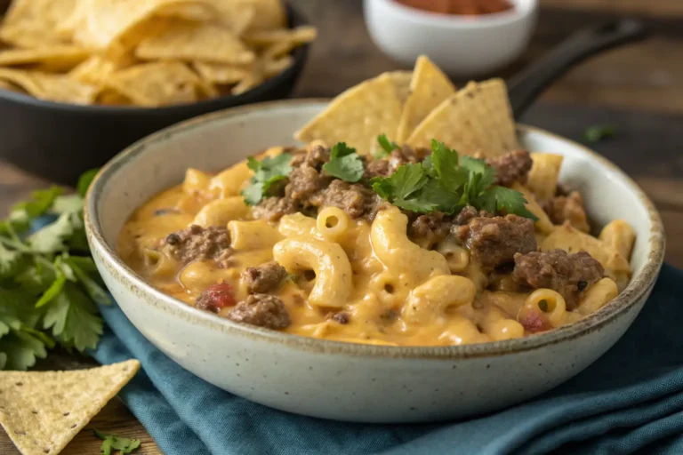 Beef Queso Mac and Cheese