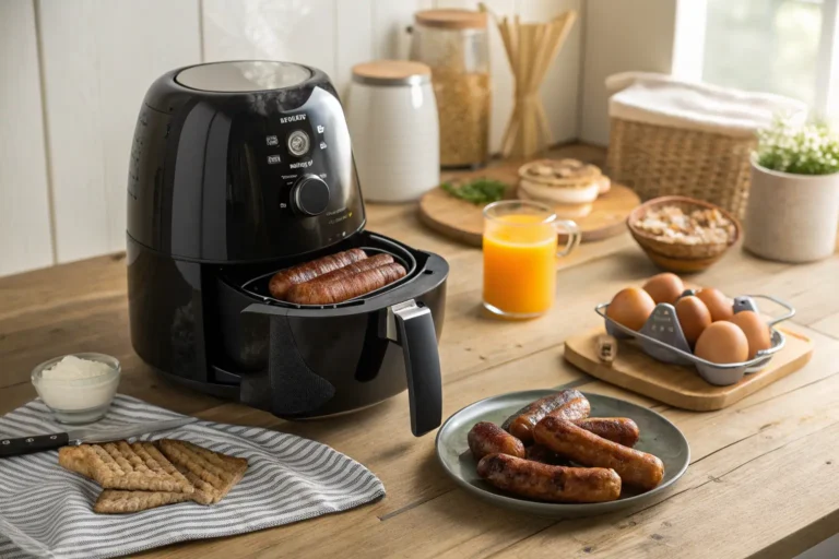 How long does it take to cook breakfast sausages in an air fryer