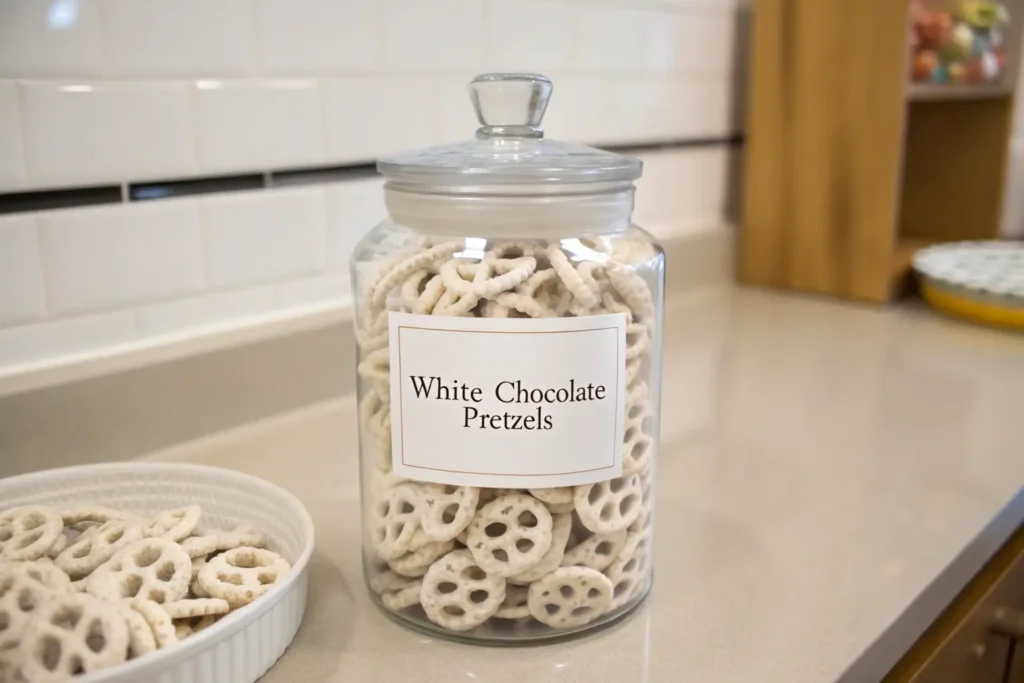 Packaging Methods for Storage White Chocolate Pretzels