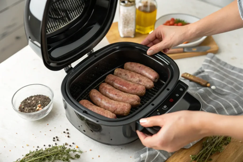 Preparing Sausages for Air Frying