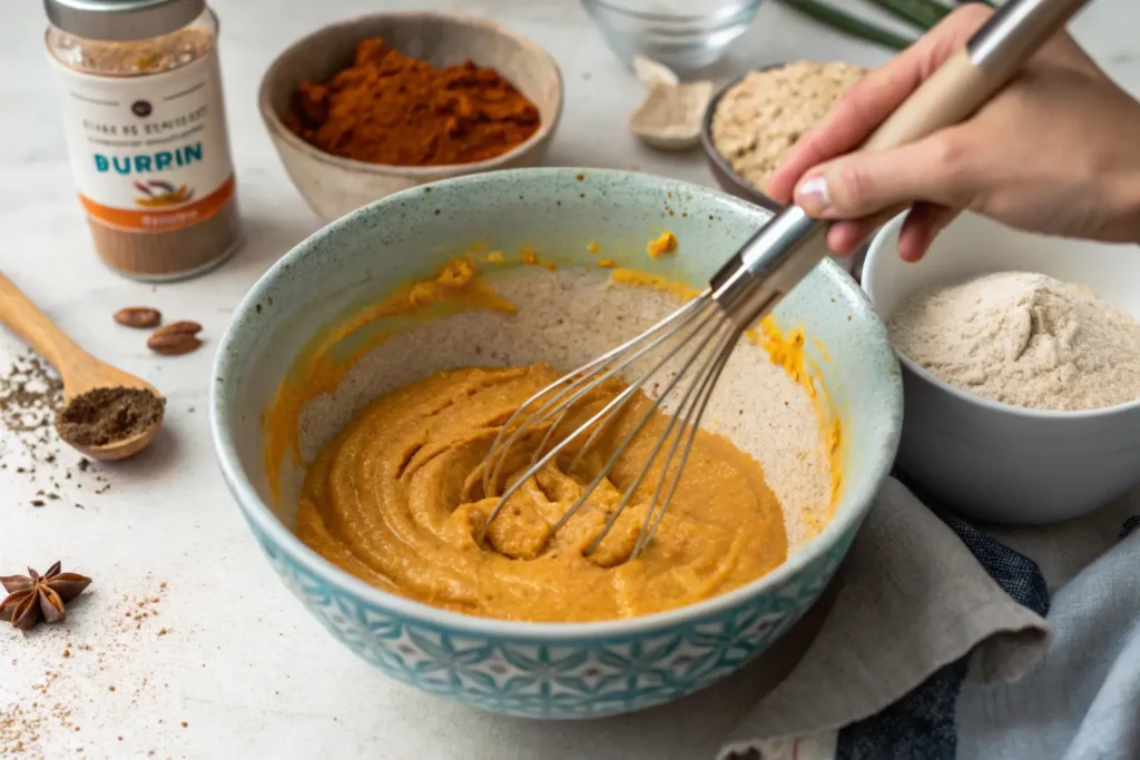 Preparing the Ingredients Protein Pumpkin Muffins