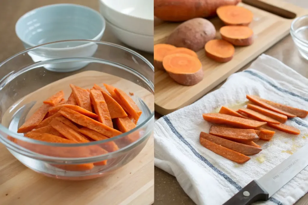 Step-by-Step Soaking Process sweet potatoes