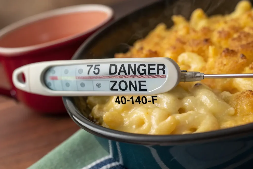 Temperature Guidelines and Their Effects on Food Safety for Cooked Mac and Cheese